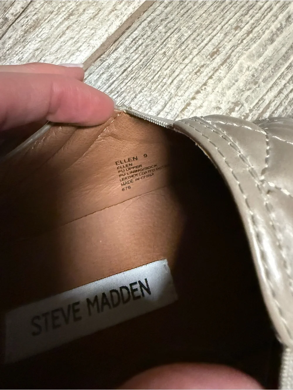 Steve Madden Quilted Slip-On Sneakers in Taupe Gray